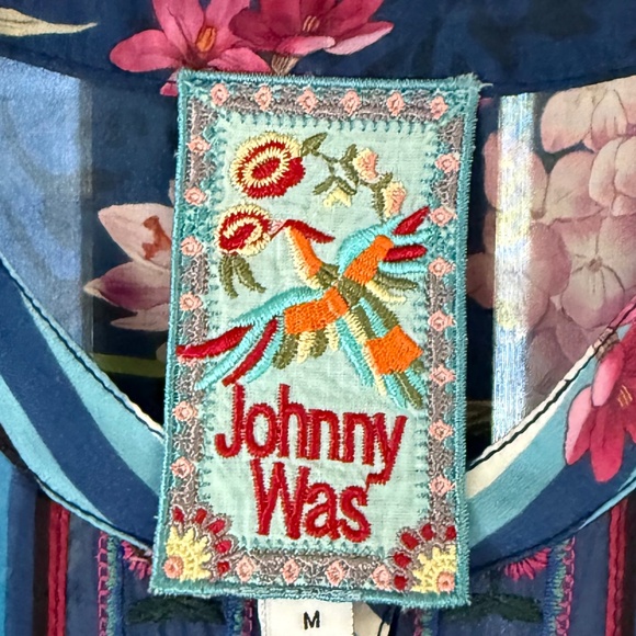 JOHNNY WAS Silk Maxi Dress | Size Medium - Picture 6 of 14